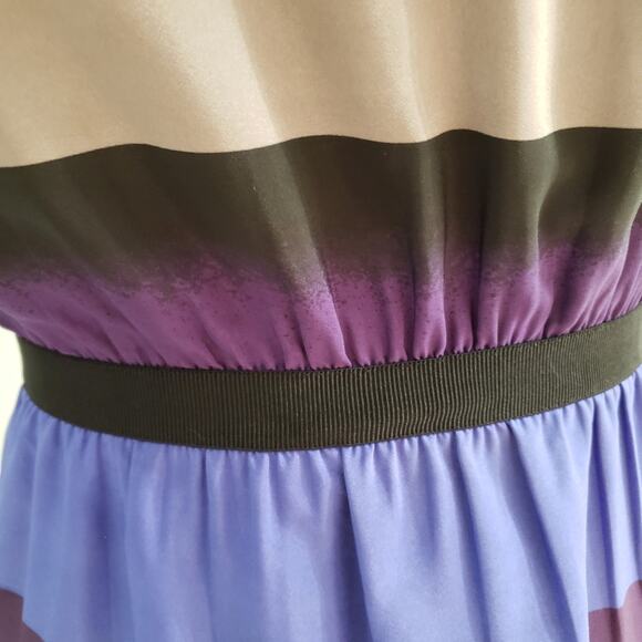 Ann Taylor Loft Color Block Sleeveless Cinched Waist Dress MP - Picture 8 of 10